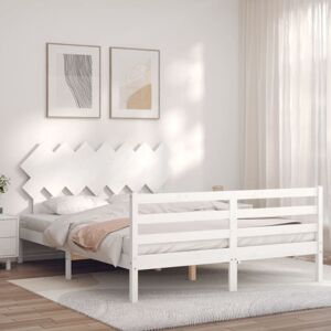 Bed Frame without Mattress White 140x190 cm Solid Wood Vidaxl Bed Frame without Mattress White 140x190 cm Solid Wood Vidaxl