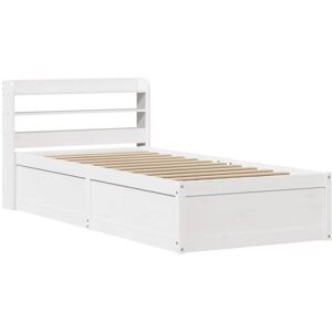 Vidaxl - Bed Frame with Headboard White 75x190 cm Small Single Solid Wood Pine Vidaxl - Bed Frame with Headboard White 75x190 cm Small Single Solid Wood Pine