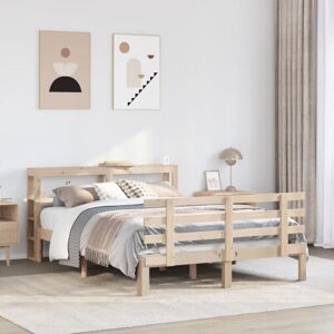 Vidaxl - Bed Frame with Headboard without Mattress 120x190 cm Small Double Vidaxl - Bed Frame with Headboard without Mattress 120x190 cm Small Double