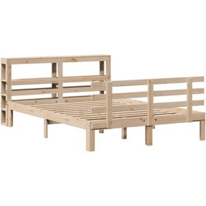 Bed Frame with Headboard without Mattress 140x190 cm vidaXL Bed Frame with Headboard without Mattress 140x190 cm vidaXL