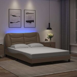 Vidaxl - Bed Frame with led without Mattress 'Hvar' Cappuccino 120x200 cm Vidaxl - Bed Frame with led without Mattress 'Hvar' Cappuccino 120x200 cm