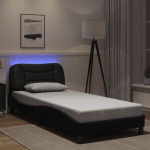 Vidaxl - Bed Frame with led without Mattress 'Hvar' Black 90x200 cm Vidaxl - Bed Frame with led without Mattress 'Hvar' Black 90x200 cm