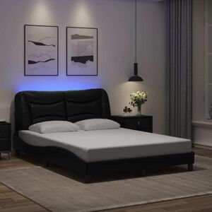 Bed Frame with led without Mattress 'Hvar' Black 140x190 cm Vidaxl Bed Frame with led without Mattress 'Hvar' Black 140x190 cm Vidaxl