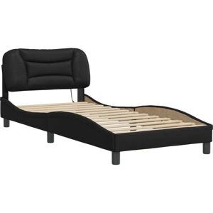 Vidaxl - Bed Frame with led without Mattress 'Hvar' Black 90x190 cm Single Vidaxl - Bed Frame with led without Mattress 'Hvar' Black 90x190 cm Single
