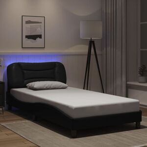 Bed Frame with led without Mattress 'Hvar' Black 100x200 cm Vidaxl Bed Frame with led without Mattress 'Hvar' Black 100x200 cm Vidaxl