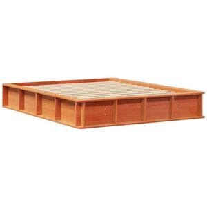 Bed Frame Wax brown 210 x 178 x 30 cm Solid Pine Wood Vidaxl Bed Frame Wax brown 210 x 178 x 30 cm Solid Pine Wood Vidaxl