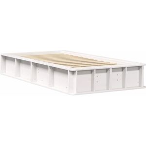 Bed Frame with Storage White 90 x 200 cm Solid Pine Wood vidaXL Bed Frame with Storage White 90 x 200 cm Solid Pine Wood vidaXL