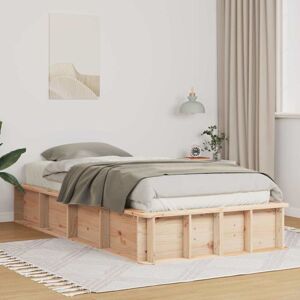 Bed Frame Brown 80 x 200 cm Solid Pine Wood vidaXL Bed Frame Brown 80 x 200 cm Solid Pine Wood vidaXL