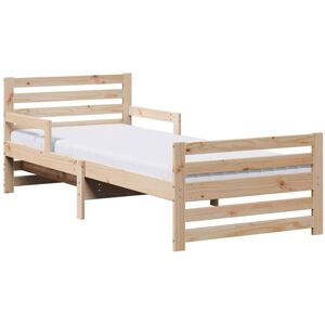 Bed Frame with Mattress Brown 80 x 200 cm Solid Pine Wood vidaXL Bed Frame with Mattress Brown 80 x 200 cm Solid Pine Wood vidaXL