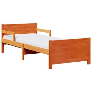 Bed Frame with Mattress Wax Brown 80 x 200 cm Solid Pine Wood vidaXL Bed Frame with Mattress Wax Brown 80 x 200 cm Solid Pine Wood vidaXL