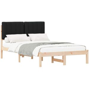 Bed Frame with Upholstered Headboard Black 120 x 190 cm vidaXL Bed Frame with Upholstered Headboard Black 120 x 190 cm vidaXL