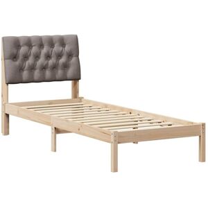 Bed Frame with Upholstered Headboard Brown 80 x 200 cm vidaXL Bed Frame with Upholstered Headboard Brown 80 x 200 cm vidaXL