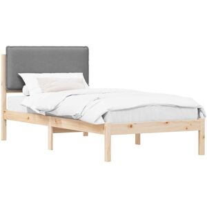 Bed Frame with Upholstered Headboard Light Grey 90 x 200 cm vidaXL Bed Frame with Upholstered Headboard Light Grey 90 x 200 cm vidaXL