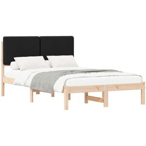 Bed Frame with Upholstered Headboard Black 120 x 190 cm vidaXL Bed Frame with Upholstered Headboard Black 120 x 190 cm vidaXL