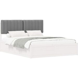 Bed Frame with Upholstered Headboard Light Grey 160 x 200 cm vidaXL Bed Frame with Upholstered Headboard Light Grey 160 x 200 cm vidaXL