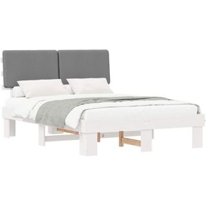Bed Frame with Upholstered Headboard Light Grey 160 x 200 cm vidaXL Bed Frame with Upholstered Headboard Light Grey 160 x 200 cm vidaXL