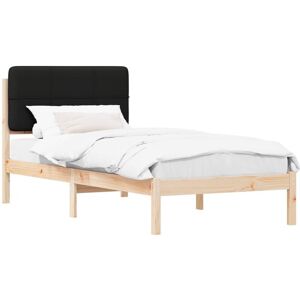 Bed Frame with Upholstered Headboard Black 90 x 200 cm vidaXL Bed Frame with Upholstered Headboard Black 90 x 200 cm vidaXL