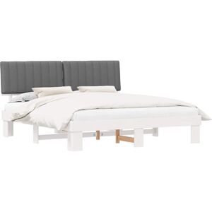 Bed Frame with Upholstered Headboard Light Grey 180 x 200 cm vidaXL Bed Frame with Upholstered Headboard Light Grey 180 x 200 cm vidaXL