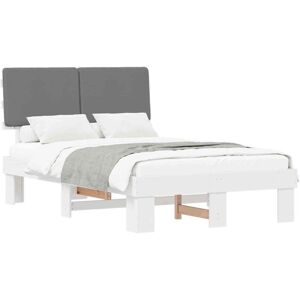 Bed Frame with Upholstered Headboard Light Grey 120 x 200 cm vidaXL Bed Frame with Upholstered Headboard Light Grey 120 x 200 cm vidaXL