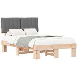 Bed Frame with Upholstered Headboard Light Grey 120 x 190 cm vidaXL Bed Frame with Upholstered Headboard Light Grey 120 x 190 cm vidaXL