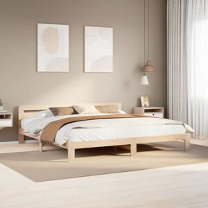 vidaXL Bed Frame - 855558 - Brown - Stable and Durable Pinewood - Bed Type vidaXL Bed Frame - 855558 - Brown - Stable and Durable Pinewood - Bed Type