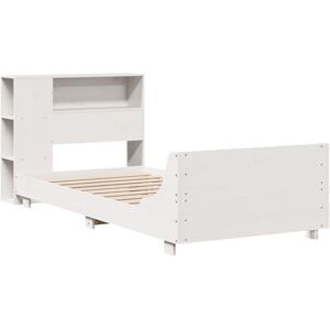 vidaXL Bed Frame White 100x200 cm Solid Pine Wood vidaXL Bed Frame White 100x200 cm Solid Pine Wood