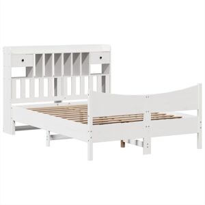 Vidaxl - Bed Frame without Mattress White 150x200 cm King Size Solid Wood Pine Vidaxl - Bed Frame without Mattress White 150x200 cm King Size Solid Wood Pine