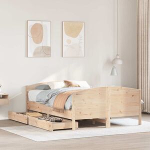 Bed Frame without Mattress 120x200 cm Solid Wood Pine vidaXL Bed Frame without Mattress 120x200 cm Solid Wood Pine vidaXL