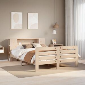 vidaXL Bed Frame - Rustic 140x200cm Pine Wood - Support & Storage vidaXL Bed Frame - Rustic 140x200cm Pine Wood - Support & Storage