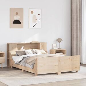 vidaXL Bed Frame without Mattress 120x190 cm Small Double Solid Wood Pine - Bed Frame vidaXL Bed Frame without Mattress 120x190 cm Small Double Solid Wood Pine - Bed Frame