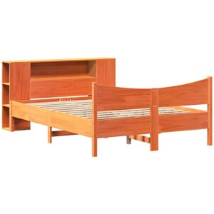 Bed Frame without Mattress Wax Brown 140x190 cm Solid Wood Pine Vidaxl Bed Frame without Mattress Wax Brown 140x190 cm Solid Wood Pine Vidaxl