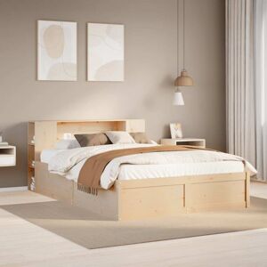 Bed Frame without Mattress 140x200 cm Solid Wood Pine vidaXL Bed Frame without Mattress 140x200 cm Solid Wood Pine vidaXL