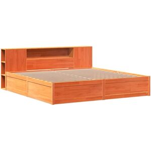 Vidaxl - Bed Frame without Mattress Wax Brown 180x200 cm Super King Solid Wood Pine Vidaxl - Bed Frame without Mattress Wax Brown 180x200 cm Super King Solid Wood Pine