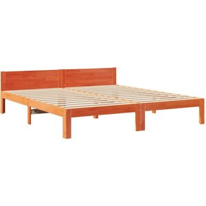 Vidaxl - Bed Frame without Mattress Wax Brown 160x200 cm Solid Wood Pine Vidaxl - Bed Frame without Mattress Wax Brown 160x200 cm Solid Wood Pine