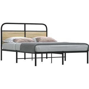 Bed Frame Without Mattress 120x200 cm Sonoma Oak Engineered Wood Vidaxl Bed Frame Without Mattress 120x200 cm Sonoma Oak Engineered Wood Vidaxl
