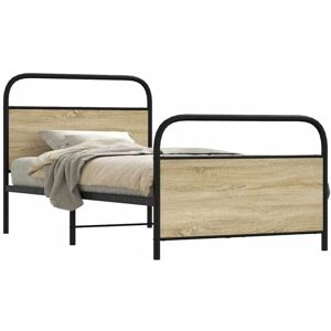 Vidaxl - Bed Frame Without Mattress 90x190 cm Single Sonoma Oak Engineered Wood Vidaxl - Bed Frame Without Mattress 90x190 cm Single Sonoma Oak Engineered Wood