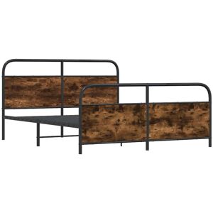 Vidaxl - Metal Bed Frame without Mattress Smoked Oak 180x200 cm Super King Vidaxl - Metal Bed Frame without Mattress Smoked Oak 180x200 cm Super King