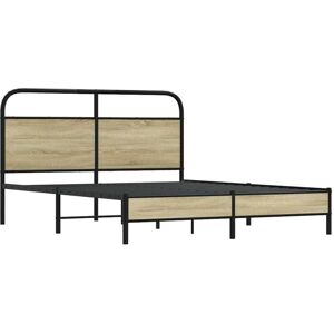 Vidaxl - Bed Frame without Mattress 160x200 cm Sonoma Oak Engineered Wood Vidaxl - Bed Frame without Mattress 160x200 cm Sonoma Oak Engineered Wood