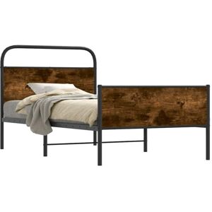 Bed Frame without Mattress 100x190 cm Sonoma Oak Engineered Wood Vidaxl Bed Frame without Mattress 100x190 cm Sonoma Oak Engineered Wood Vidaxl