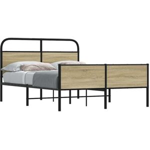 Vidaxl - Bed Frame without Mattress 140x200 cm Sonoma Oak Engineered Wood Vidaxl - Bed Frame without Mattress 140x200 cm Sonoma Oak Engineered Wood