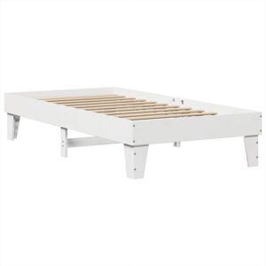 Vidaxl - Bed Frame without Mattress White 75x190 cm Small Single Solid Wood Pine Vidaxl - Bed Frame without Mattress White 75x190 cm Small Single Solid Wood Pine