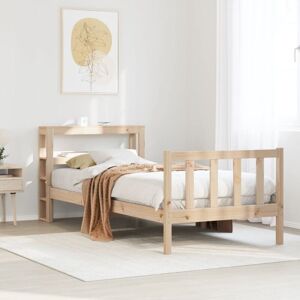 Bed Frame without Mattress 90x190 cm Single Solid Wood Pine vidaXL Bed Frame without Mattress 90x190 cm Single Solid Wood Pine vidaXL