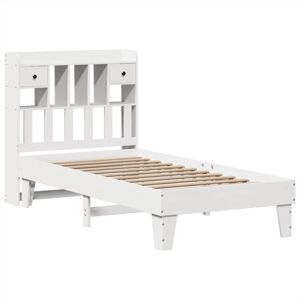 Vidaxl - Bed Frame without Mattress White 90x200 cm Solid Wood Pine Vidaxl - Bed Frame without Mattress White 90x200 cm Solid Wood Pine