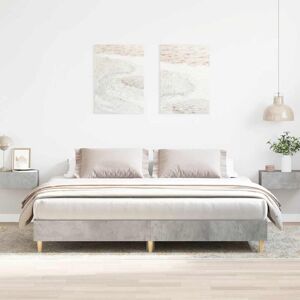 Vidaxl - Bed Frame without Mattress Concrete Grey 160x200cm Engineered Wood Vidaxl - Bed Frame without Mattress Concrete Grey 160x200cm Engineered Wood