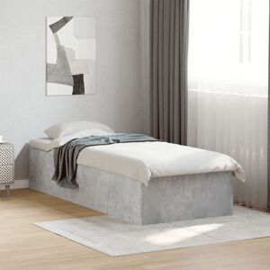 Bed Frame without Mattress Concrete Grey 75x190 cm Small Single Vidaxl Bed Frame without Mattress Concrete Grey 75x190 cm Small Single Vidaxl