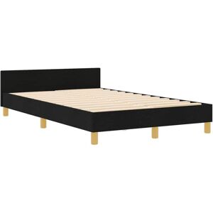 Bed Frame with Headboard Black 120 x 200 cm Fabric Vidaxl Bed Frame with Headboard Black 120 x 200 cm Fabric Vidaxl