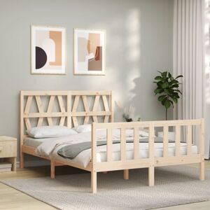 Bed Frame without Mattress Double Solid Wood Pine vidaXL Bed Frame without Mattress Double Solid Wood Pine vidaXL