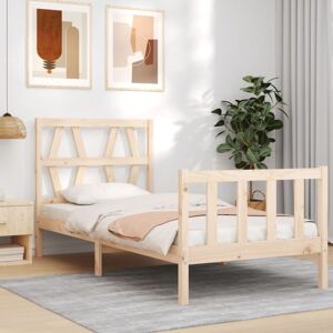 Bed Frame without Mattress Single Solid Wood Pine vidaXL Bed Frame without Mattress Single Solid Wood Pine vidaXL