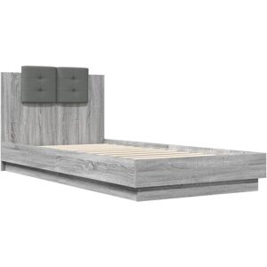 Bed Frame without Mattress Grey Sonoma 100x200 cm Vidaxl Bed Frame without Mattress Grey Sonoma 100x200 cm Vidaxl