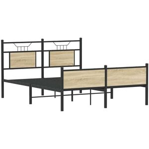 Bed Frame without Mattress Sonoma Oak 150x200 cm King Size Engineered Wood Vidaxl Bed Frame without Mattress Sonoma Oak 150x200 cm King Size Engineered Wood Vidaxl